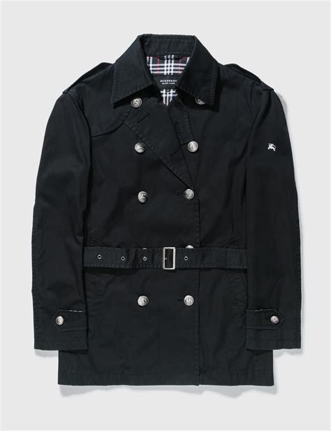 burberry black label trench coat.